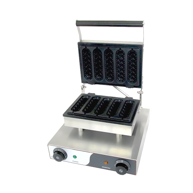 Macchina per waffle elettrica piastra in ghisa 270x185 mm 1500 W P 370 mm WF 2 – WAF01005 - immagine 3