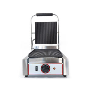 Piastra grill in ghisa elettrica da banco rigata sotto rigata sopra R1 – PIA01599