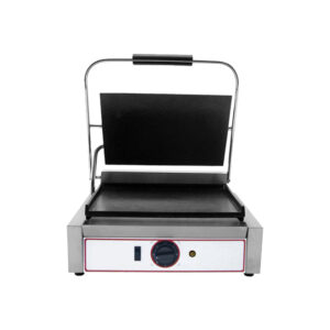 Piastra grill in ghisa elettrica da banco liscia sotto rigata liscia LM1 – PIA01603