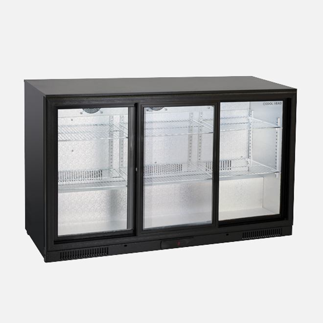 Retro banco refrigerato a N.3 porte scorrevoli (altezza 860mm) - BBC 386S