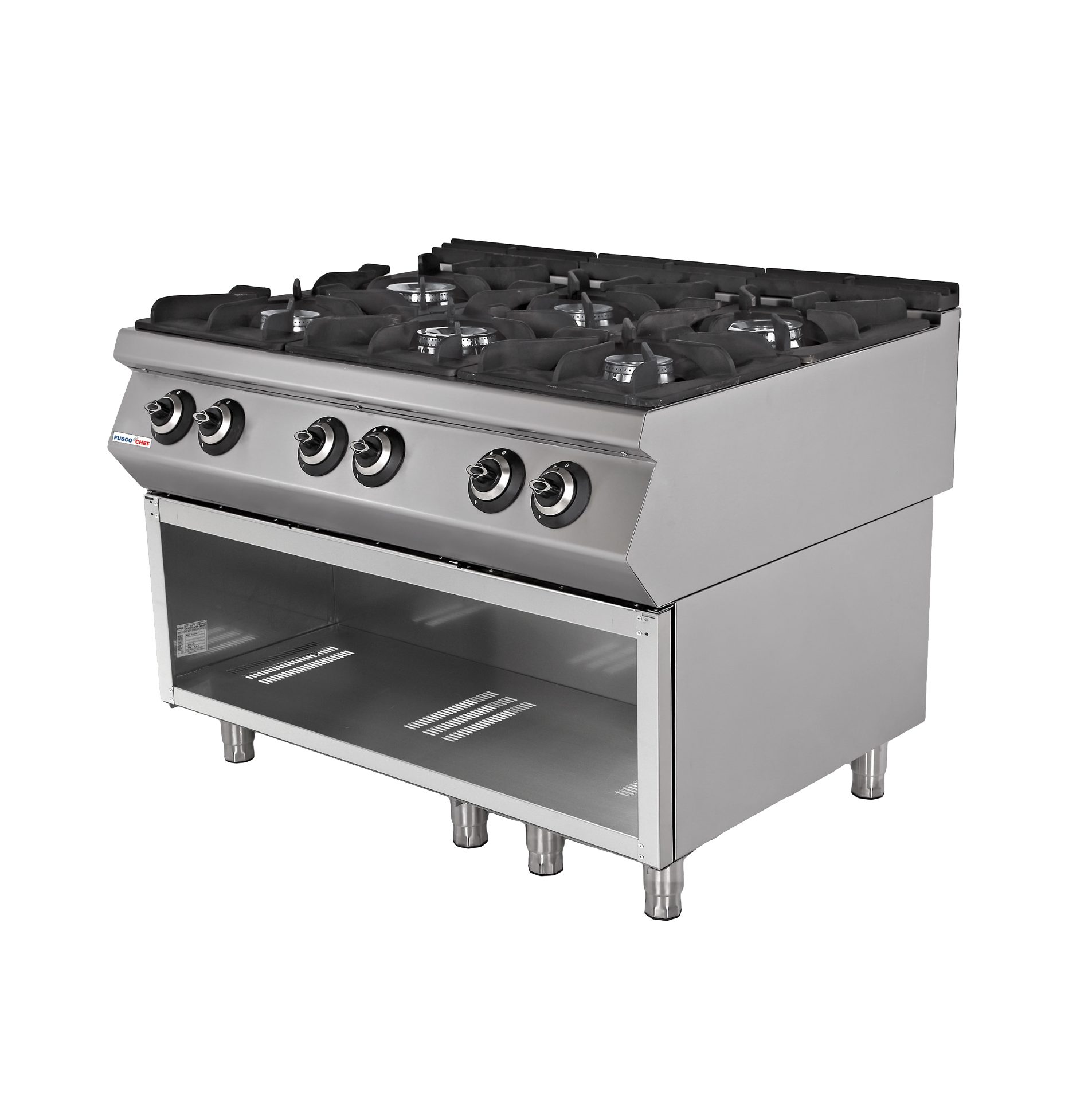 CUCINA 6 FUOCHI SENZA FORNO A GAS - FUSCO CHEF - linea 70