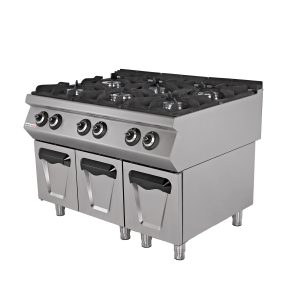 CUCINA 6 FUOCHI CON FORNO A GAS - FUSCO CHEF - linea 90