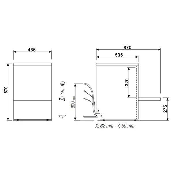 LAVASTOVIGLIE PROFESSIONALE CESTO 40 ELETTROMECCANICA - immagine 4