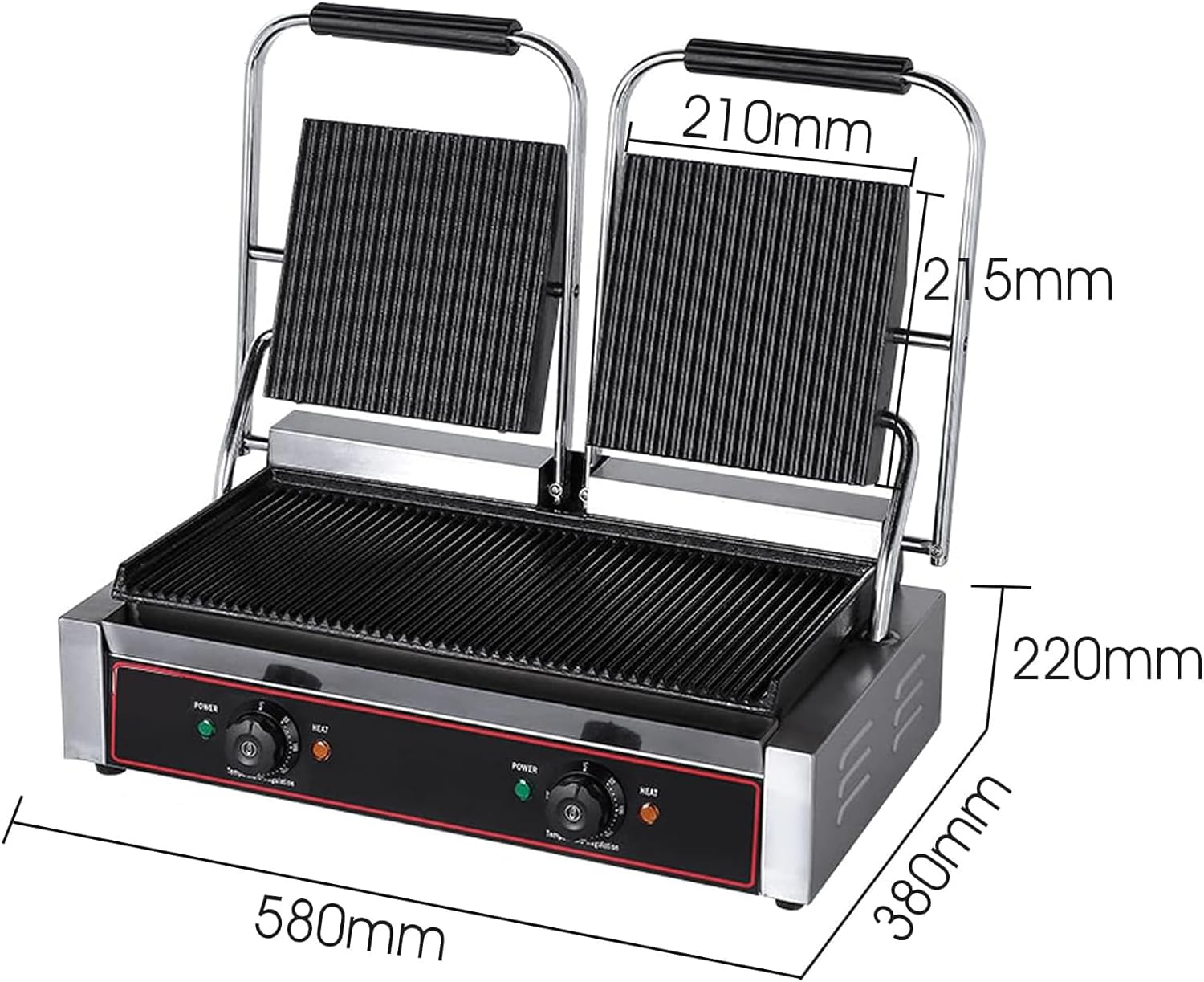 Piastra schiaccia panini in ghisa 2 braccia - immagine 6