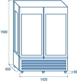 Vetrina Frigo pasticceria 800 Lt - immagine 4