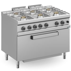 Cucina a gas 6 fuochi con forno a gas - DXMFB912FGMGXXL- PLUS 900