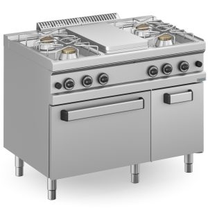 Cucina a gas 6 fuochi con forno a gas + piastra - DXMFB711MFG4XL- PLUS 700