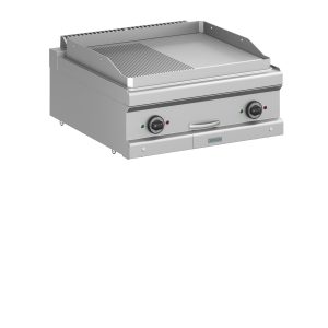Fry Top elettrico liscia/rigata d'appoggio cromata - DXMFTE77TLRC- Plus 700