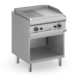 Fry Top a gas liscia/rigata cromata - DXMFTG98ALRC- Plus 900