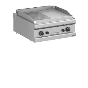 Fry Top a gas liscia/rigata d'appoggio - DXMFTG77TLR- Plus 700