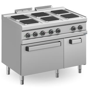 Cucina elettrica 6 piastre quadre su forno elettrico-DXMPQ711FE - PLUS 700