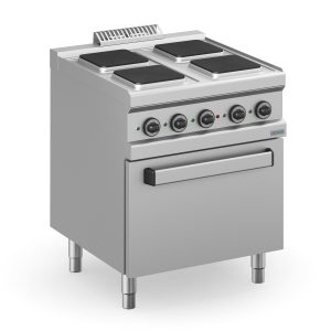 Cucina elettrica 4 piastre quadre su forno elettrico -DXMPQ77FE - PLUS 700
