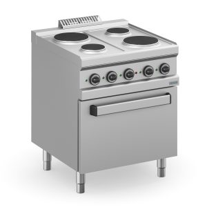 Cucina elettrica 4 piastre tonde su forno elettrico -DXMPR77FE - PLUS 700