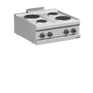 Cucina elettrica 4 piastre tonde d'appoggio - DXMPR77T- PLUS 700