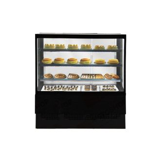Espositore refrigerato con vetrocamera temperata dritta per pasticceria e gastronomia - 180 cm