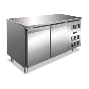 Tavolo refrigerato inox 2 porte ventilato - profondità 70 cm