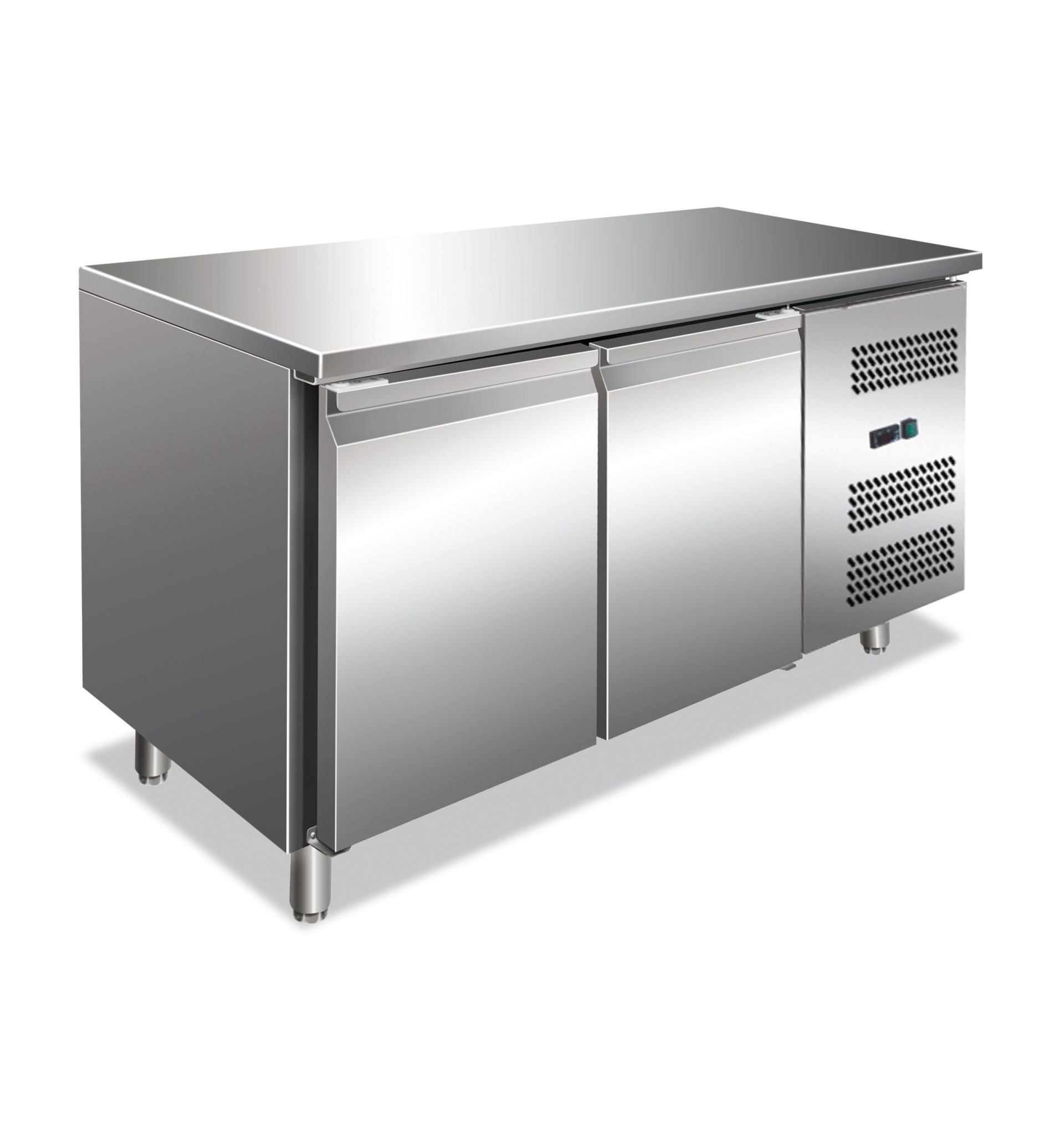 Tavolo refrigerato inox 2 porte ventilato - profondità 70 cm