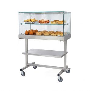 Vetrina calda con carrello - 120 cm