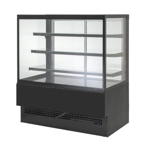 Espositore refrigerato con vetrocamera temperata dritta per pasticceria e gastronomia - 120 cm