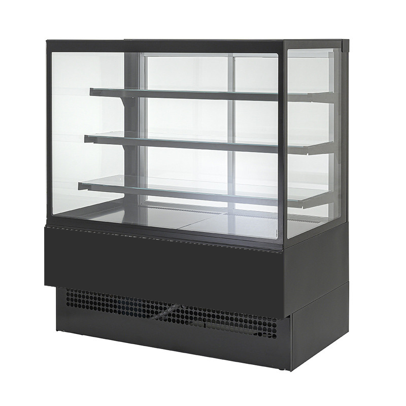 Espositore refrigerato con vetrocamera temperata dritta per pasticceria e gastronomia - 120 cm
