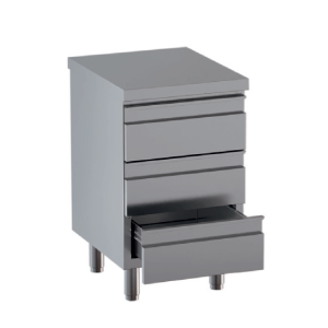 Tavolo armadiato cassettiera 3 cassetti - L70xP70xH85 cm