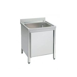 Lavello 1 vasca armadiato con porte battenti - L70 cm