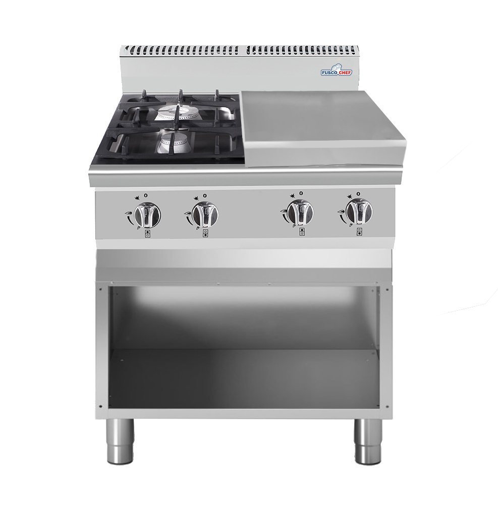 Cucina 4 fuochi Gas con piano neutro serie 90