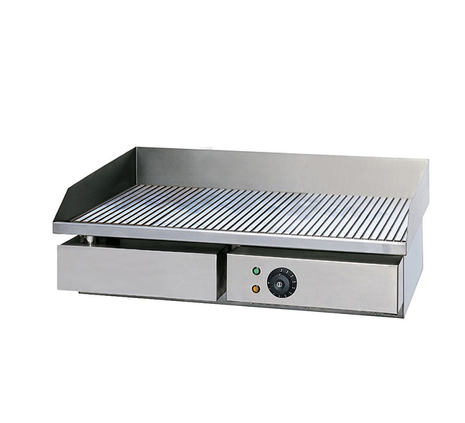 Frytop elettrico da banco rigato