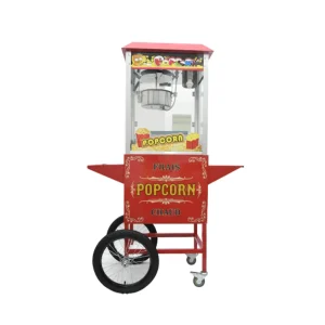 Macchina per popcorn elettrica con carrello completo