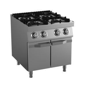 Cucina a gas potenziata 4 fuochi su armadio - serie 70