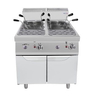 Cuocipasta a gas 2 vasche 35+35 lt - linea 90