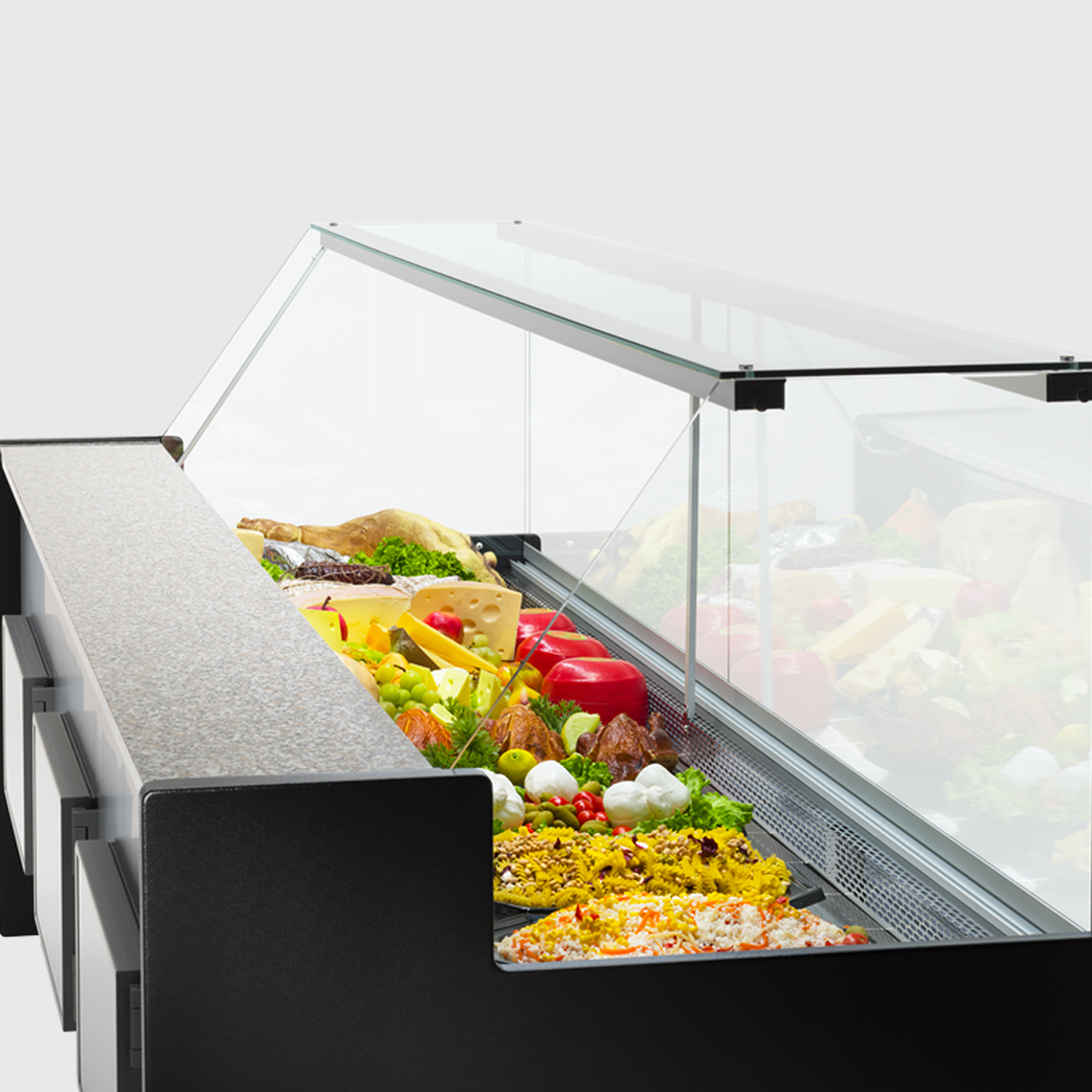 Banco refrigerato ventilato per salumeria e gastronomia - L 200 cm - +2 / +4 °C - immagine 3