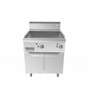 Fry top a gas rigato - serie 70