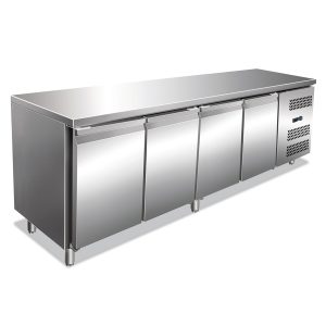 Tavolo refrigerato inox 4 porte - +2 °C / +8 °C